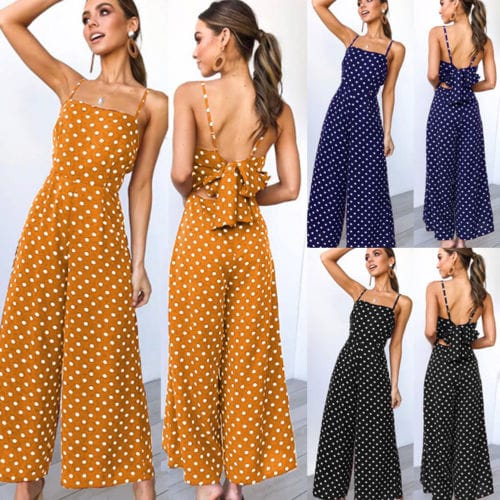 Women Elegant Sexy Jumpsuits Sleeveless Holiday Dress BENNYS