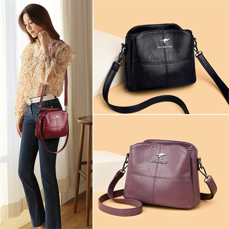Women Embroidery Tote Bag High Quality Leather Ladies Handbags BENNYS