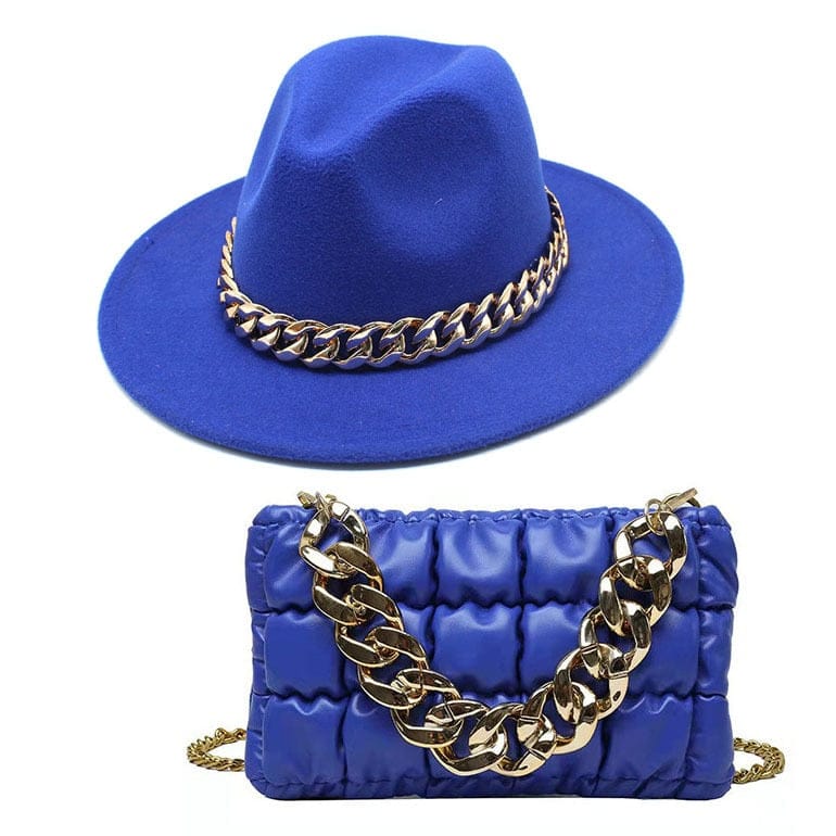 Women Luxury  Chain Bag And Hats Set BENNYS