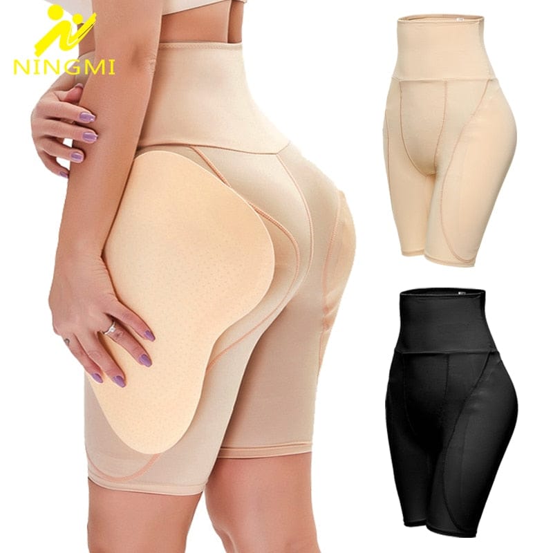 Underwear Tummy Control Butt Lifter Shorts Hip Pads Butt Lifter Underwear  Seamless Underwear Hip Enhancer Panty,Nude-XL