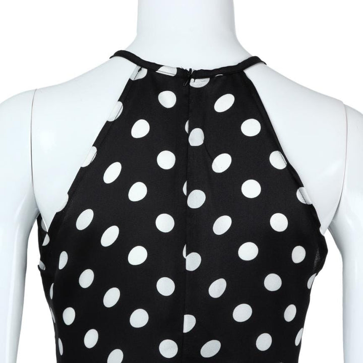 Women's Casual Summer Sleeveless O-Neck Dot Print Tops BENNYS