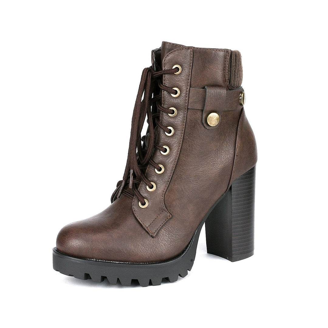 Women's Fashion Ankle Boots Chunky High Heel BENNYS