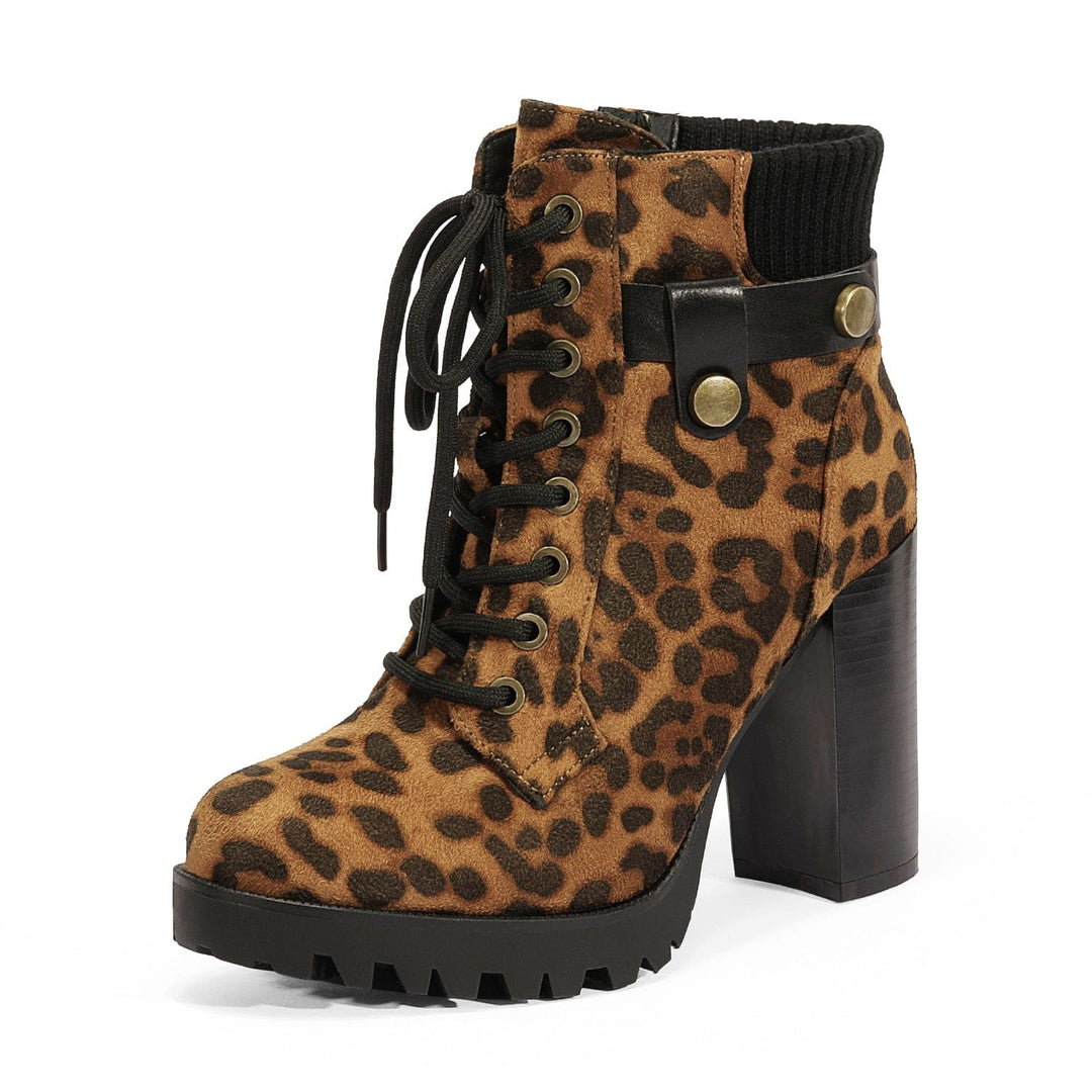 Women's Fashion Ankle Boots Chunky High Heel BENNYS
