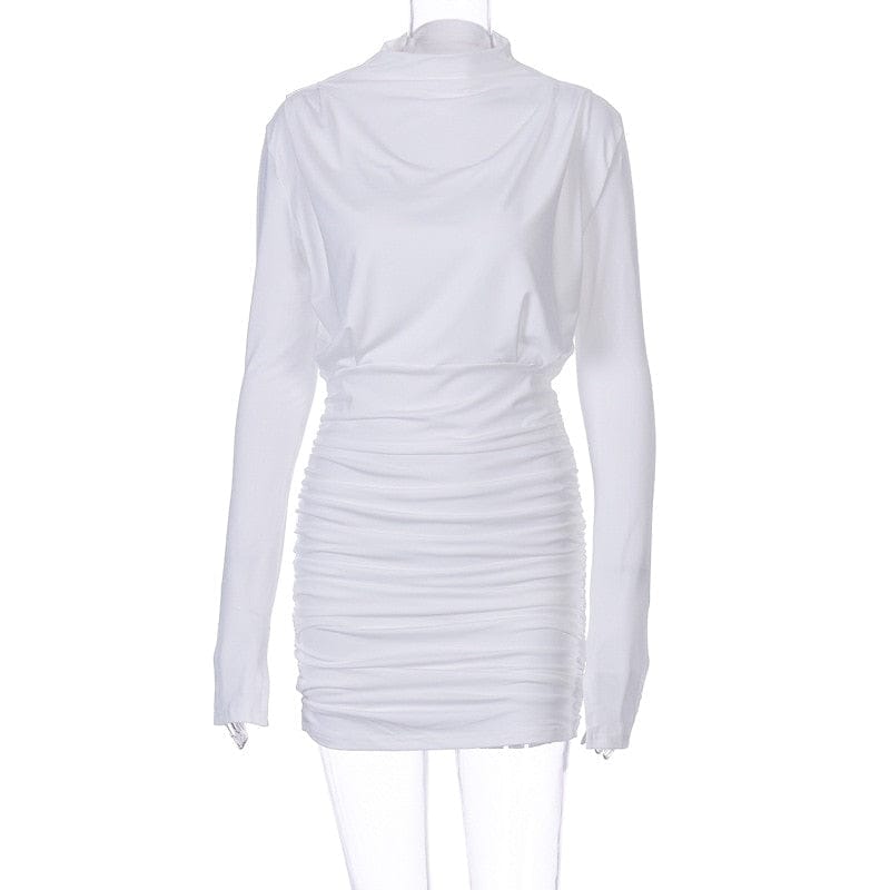 Women's New Long Sleeves Pleated Waist Collection Dress BENNYS