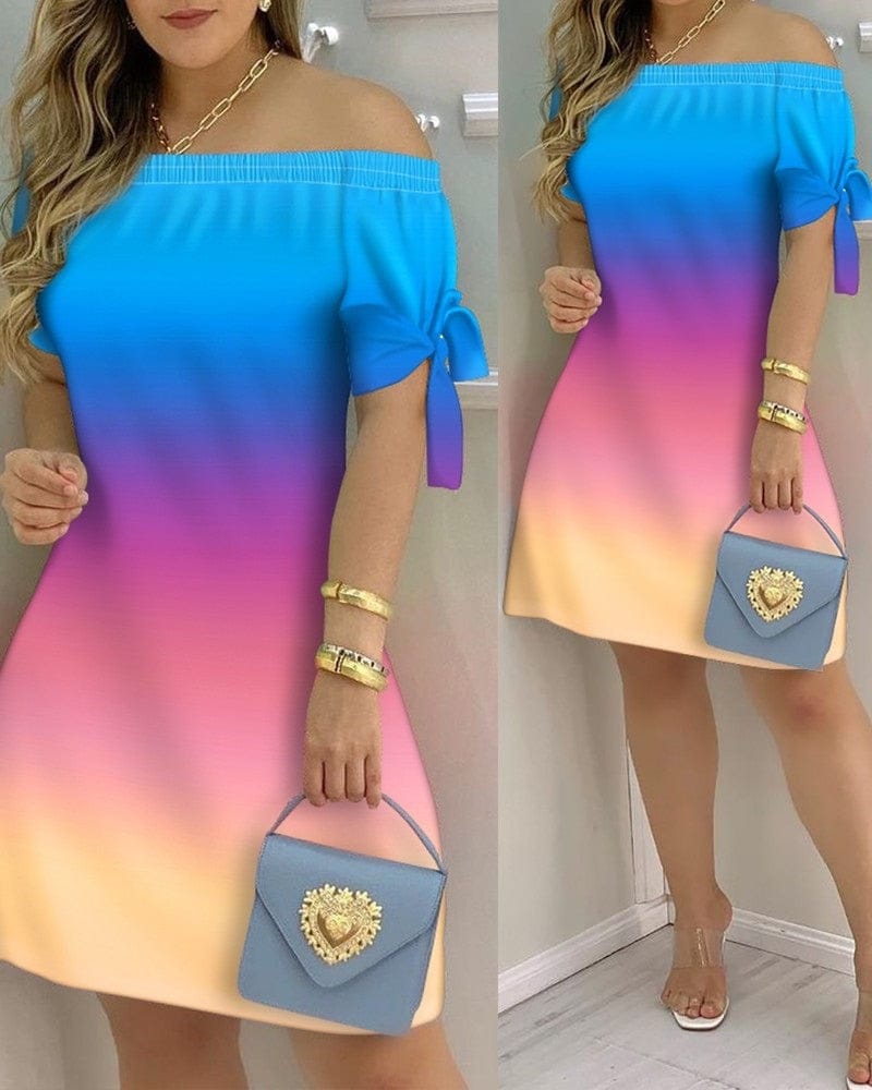 Women's Off Shoulder Mini Summer Dress BENNYS