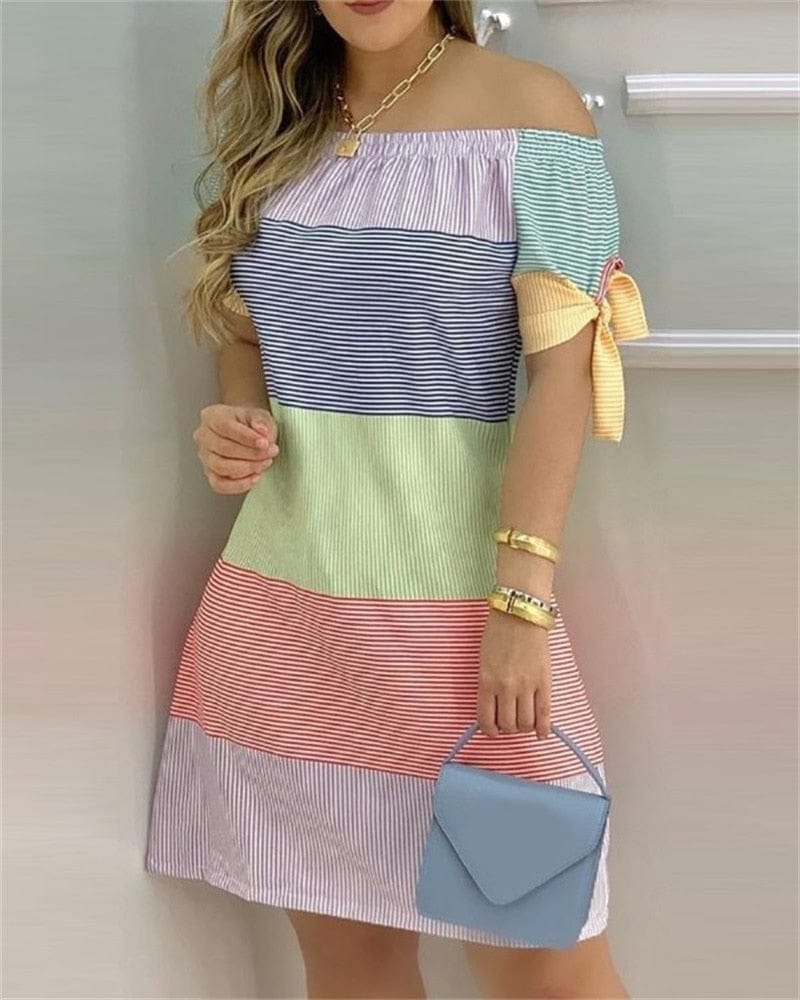 Women's Off Shoulder Mini Summer Dress BENNYS