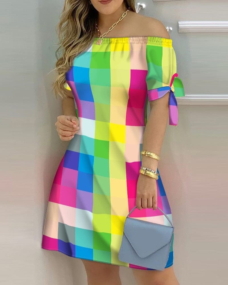 Women's Off Shoulder Mini Summer Dress BENNYS