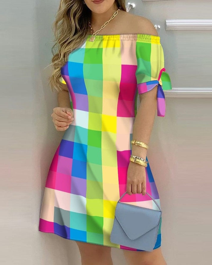 Women's Off Shoulder Mini Summer Dress BENNYS