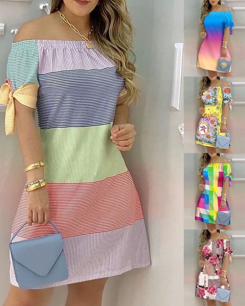 Women's Off Shoulder Mini Summer Dress BENNYS