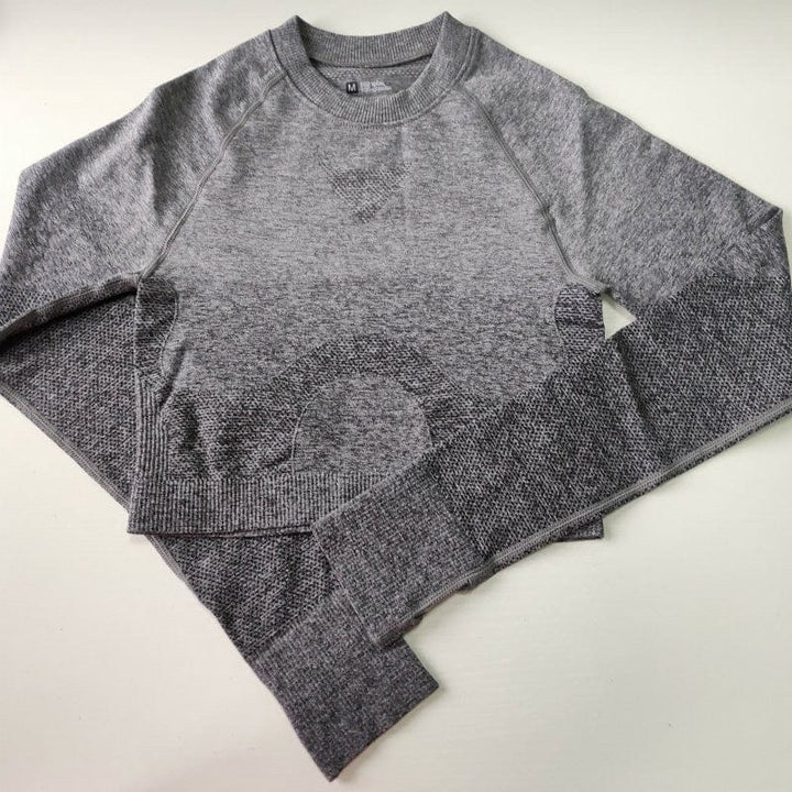 Women's Ombre Cropped Seamless Long Sleeve Top Crop BENNYS