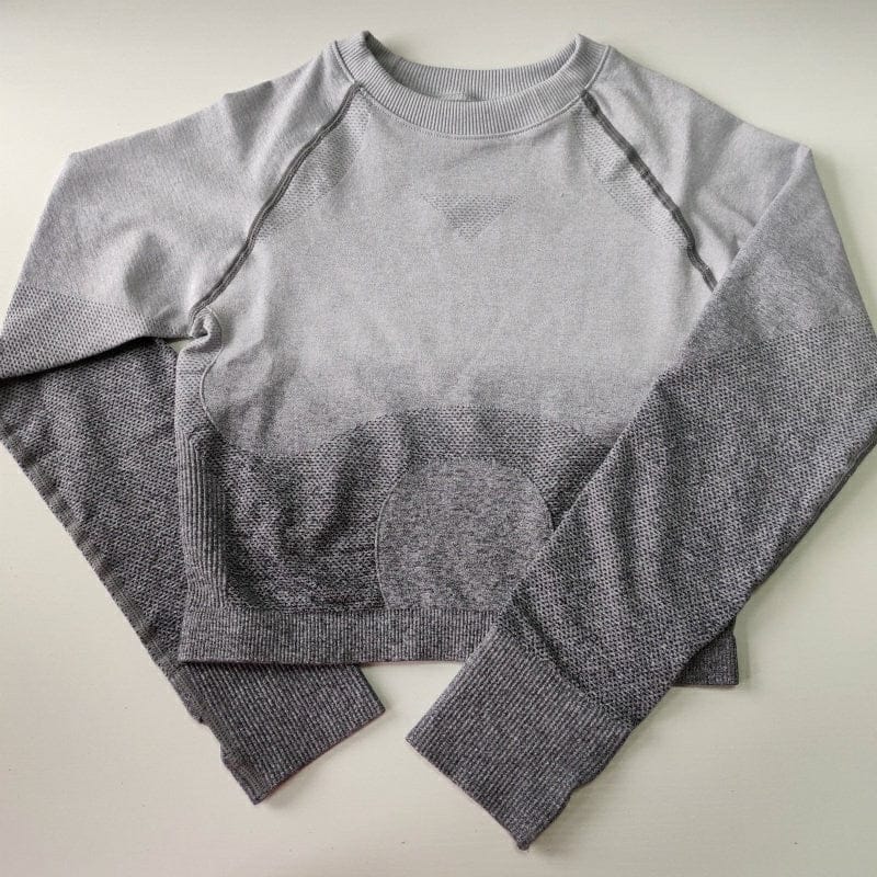 Women's Ombre Cropped Seamless Long Sleeve Top Crop BENNYS