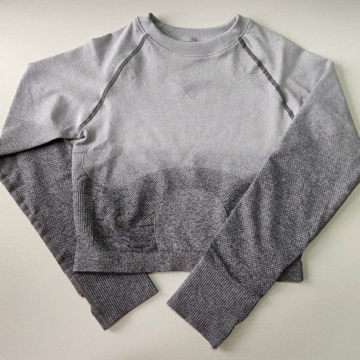 Women's Ombre Cropped Seamless Long Sleeve Top Crop BENNYS