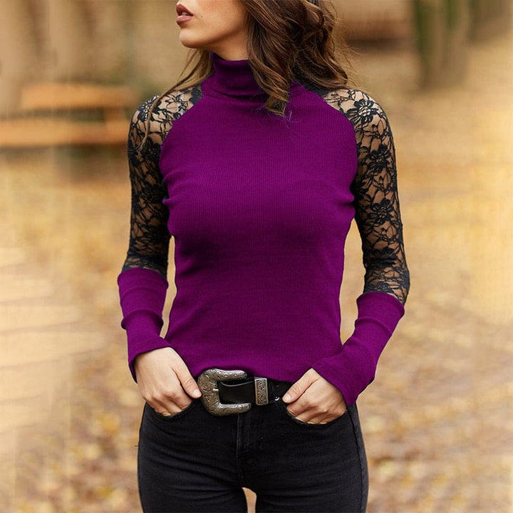 Women's Spring and Autumn Women Knitted Turtleneck Sweater BENNYS