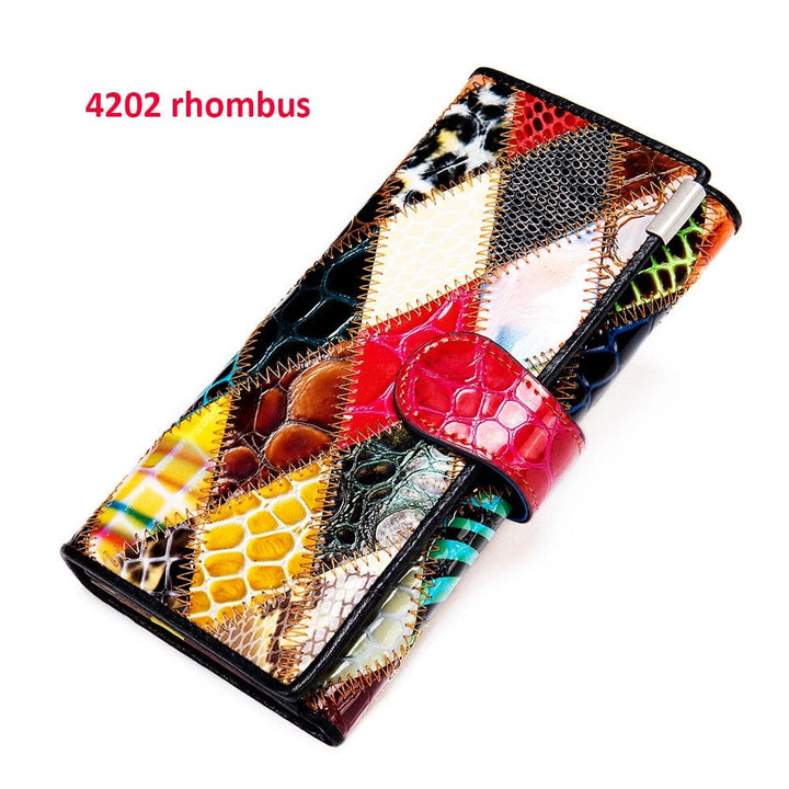 Women's Wallet Genuine Leather Patchwork Wallet for Women BENNYS