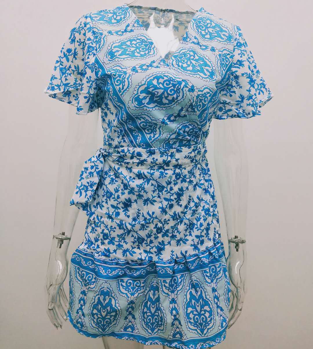 Women's summer new holiday print bohemian dress BENNYS