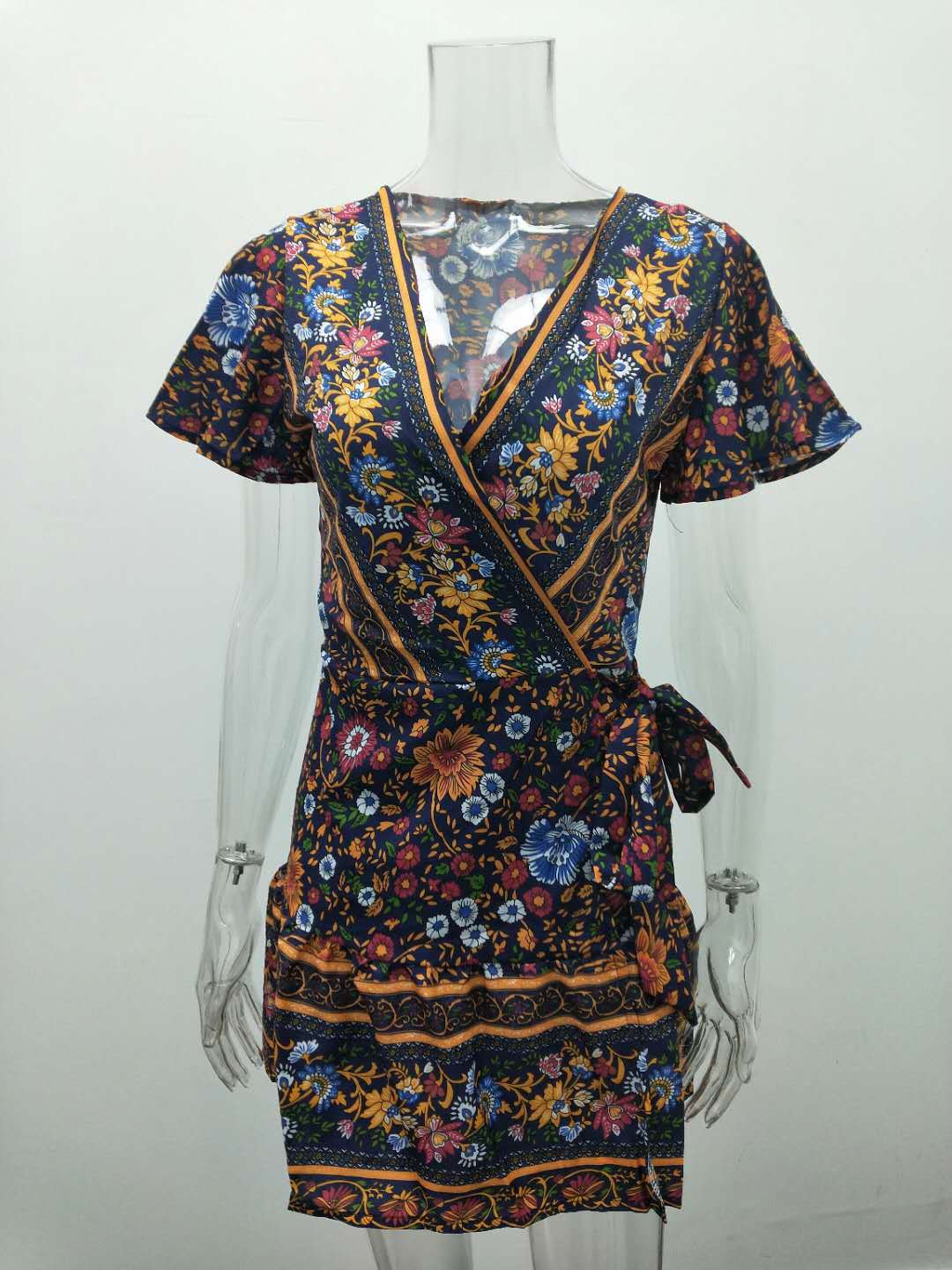 Women's summer new holiday print bohemian dress BENNYS