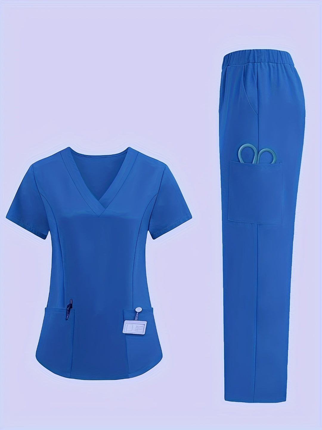 V-neck short-sleeved work clothes