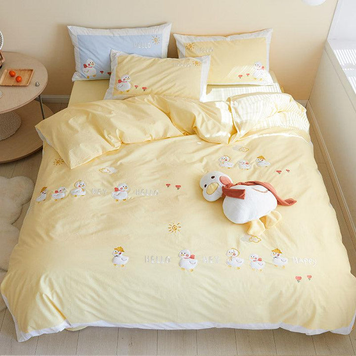 Cotton Duvet Cover Heart Design Bedding