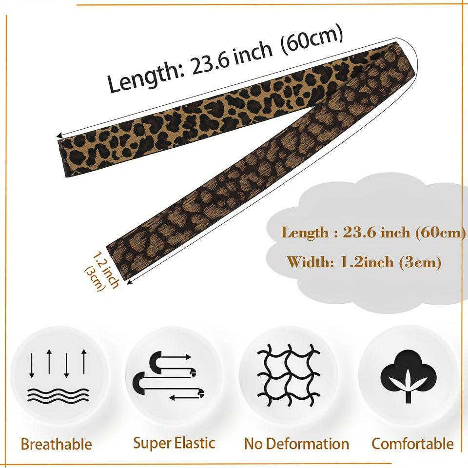 3 Pieces Wig Elastic Band Silvery Leopard Black Lace Melting Band-Hair band-Bennys Beauty World