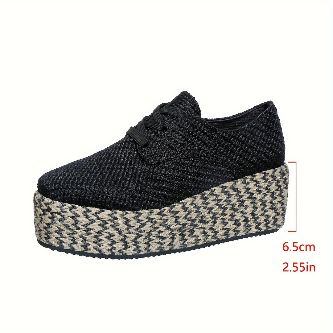 Wedge Heel Sneakers - Waterproof Lightweight Shoes
