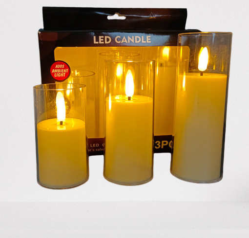 Electric Candle Lamp Led Simulation With Cup Home Decor