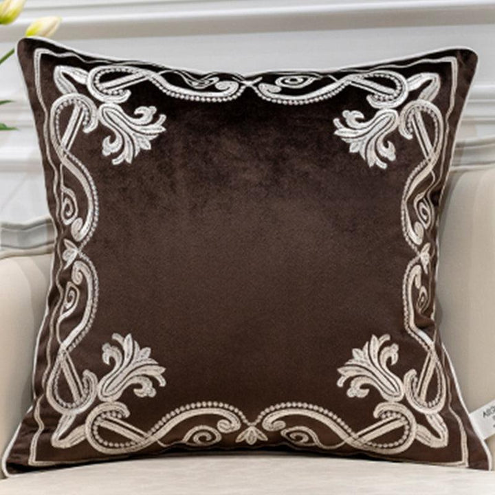 Embroidered Throw Pillow Cover