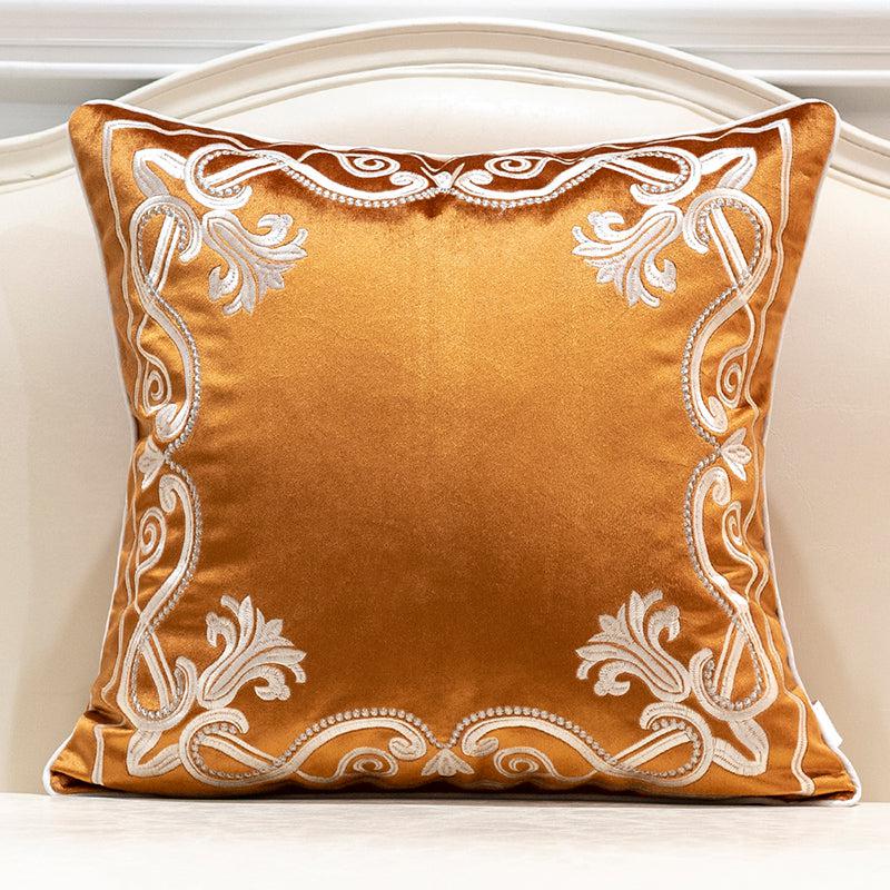 Embroidered Throw Pillow Cover