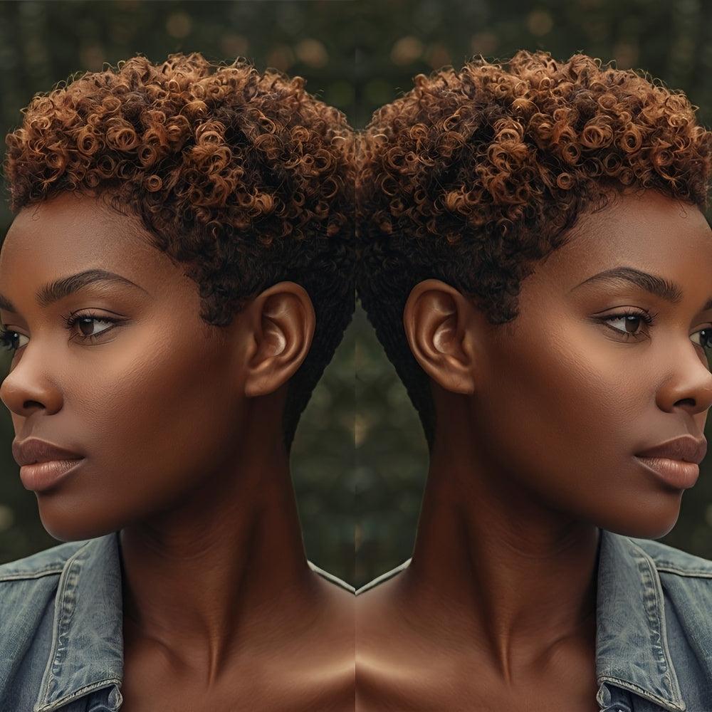 Synthetic Short Afro Kinky Curly Wig for Women-wig-Bennys Beauty World