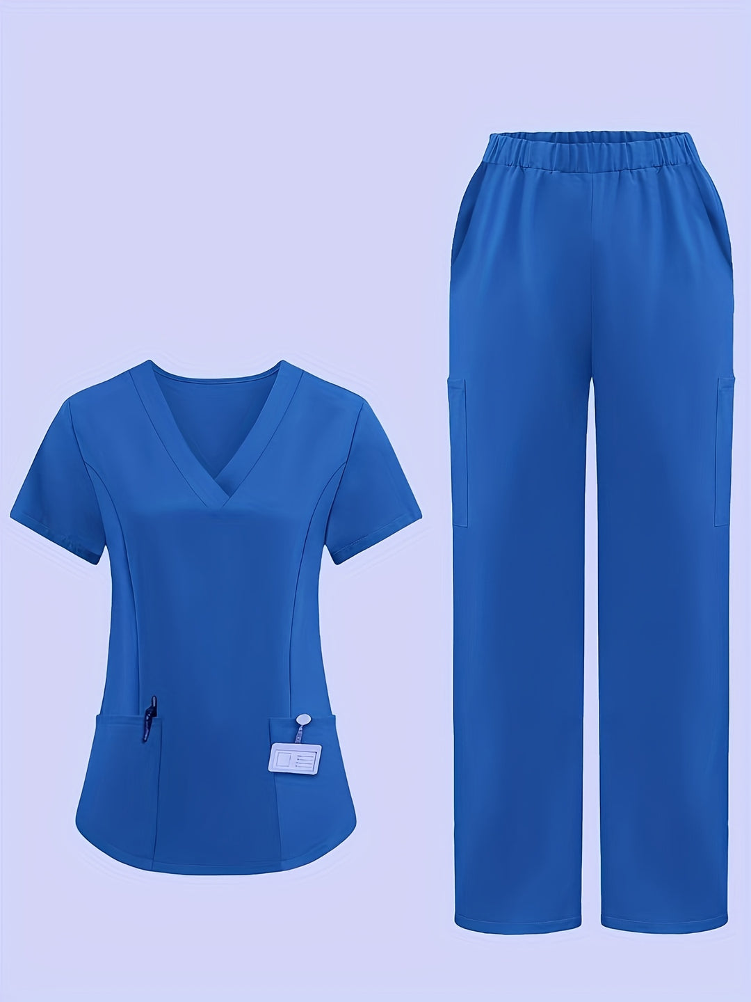 V-neck short-sleeved work clothes