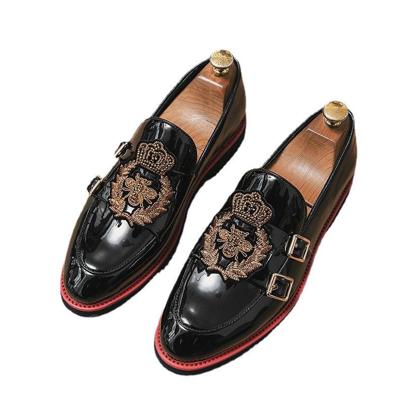 Patent leather hot sale mens loafers