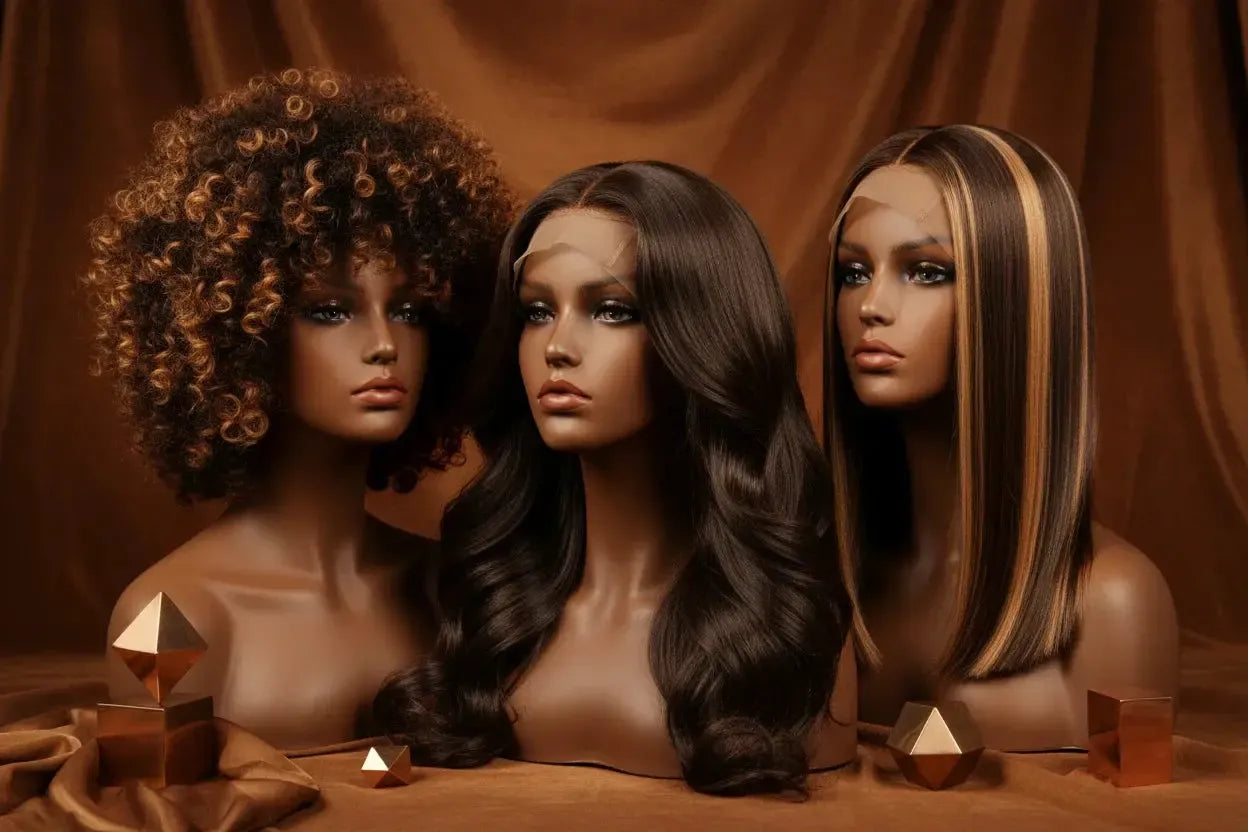 Premium hair accessories including wigs, extensions, scrunchies and clips at Bennys Beauty World