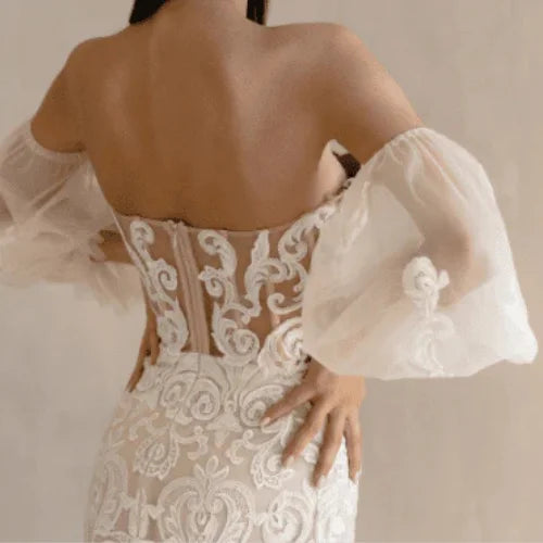 Elegant wedding dresses and bridal gowns for every bride at Bennys Beauty World