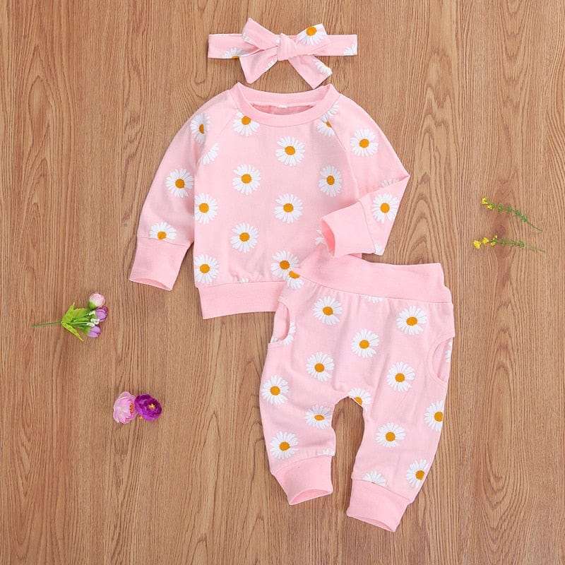 0-24M Toddler Newborn Infant Baby Girl Cotton 2Pcs Outfits Bennys Beauty World