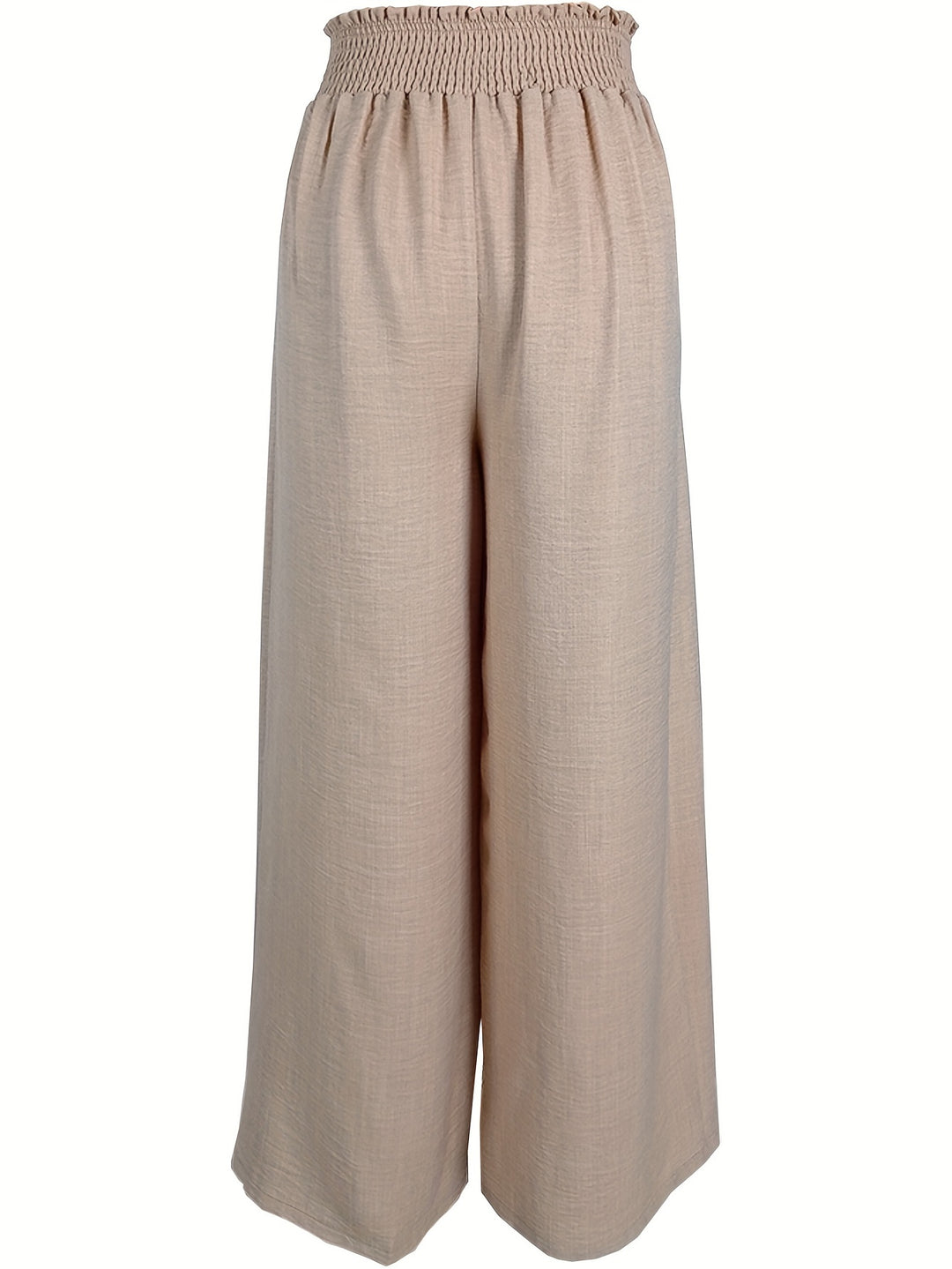 Chic Solid Wide Leg Trousers for Effortless Spring & Summer Style-Bennys Beauty World