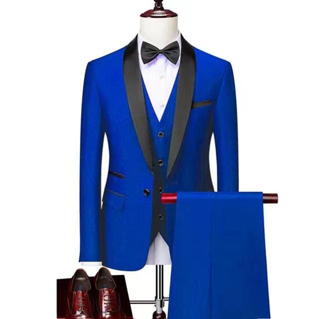 Men 3 Pieces Suit Set Men Wedding Suits-Suit-Bennys Beauty World