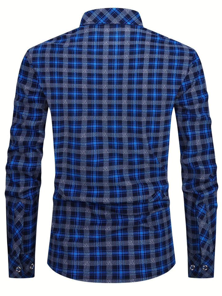 2 pcs Men's Long Sleeve Button-Up Shirts
