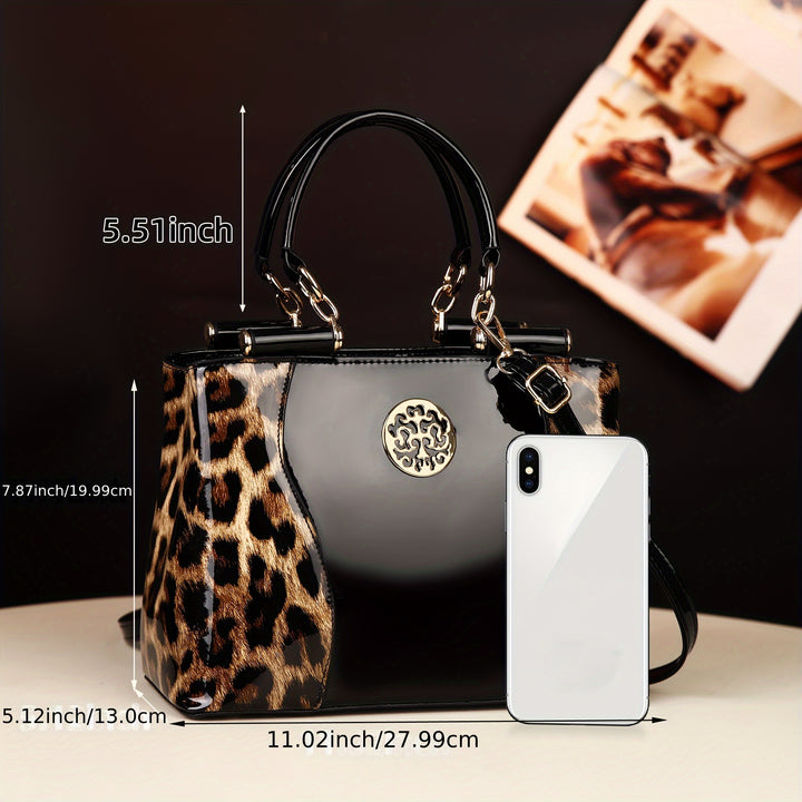 Women's Leopard Print Trendy Large Capacity Tote Bag