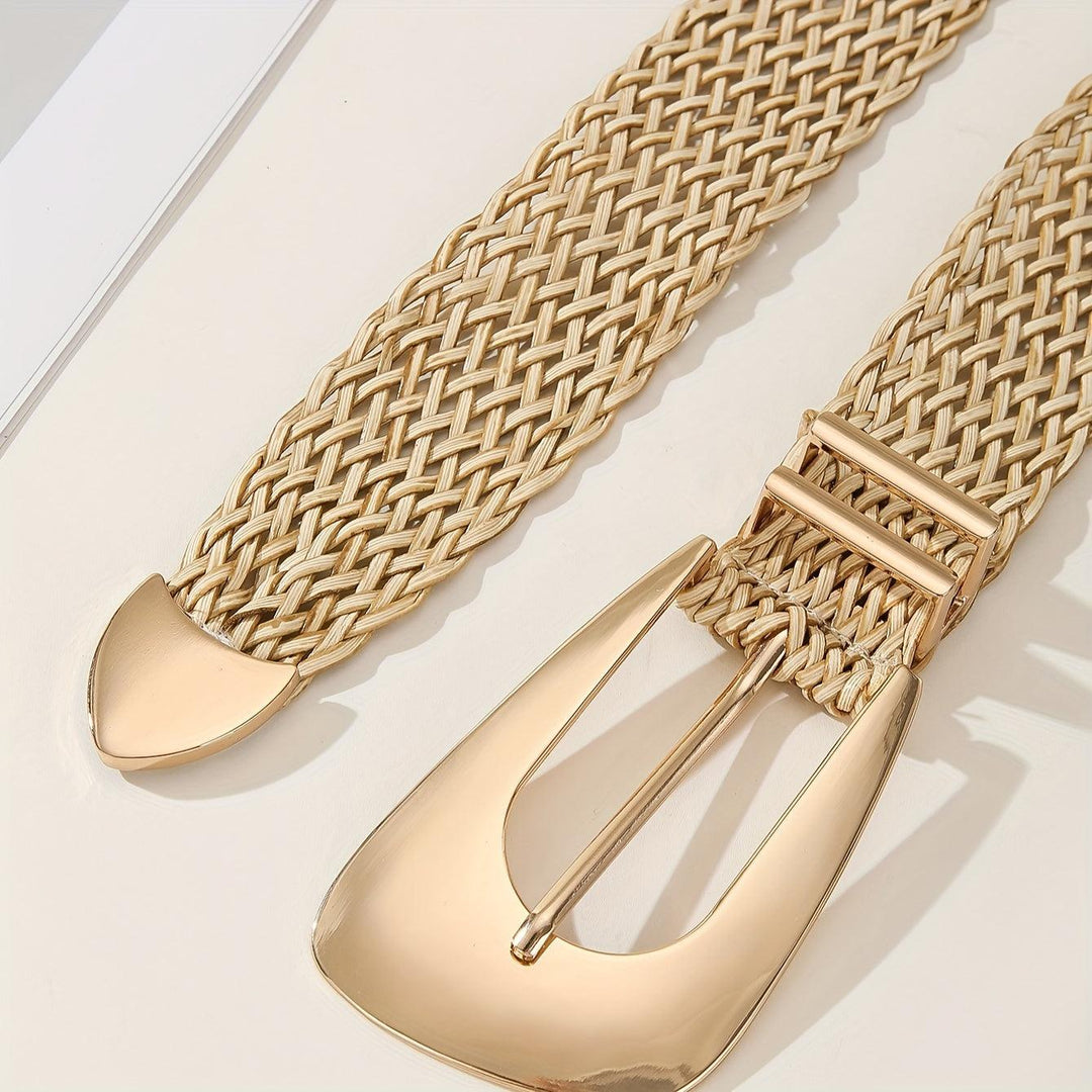 Trendy Golden Woven Belt - Perfect for Any Occasion-Belt-Bennys Beauty World