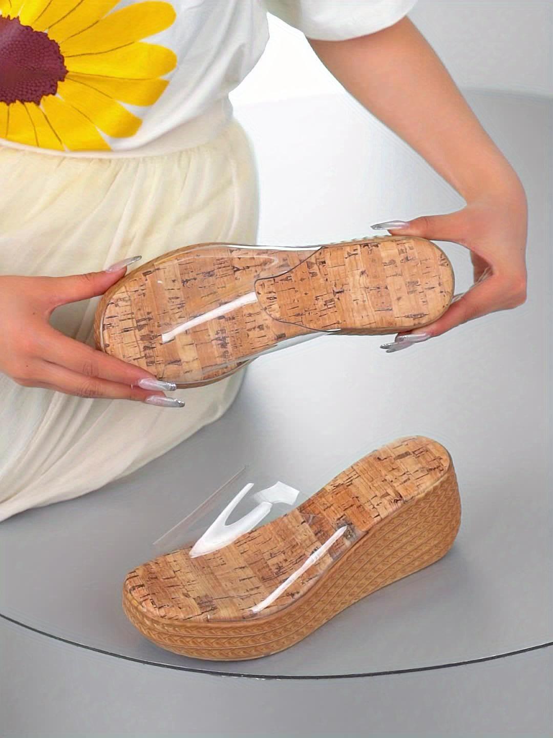 Height-Increasing Women's Slip-On Sandals