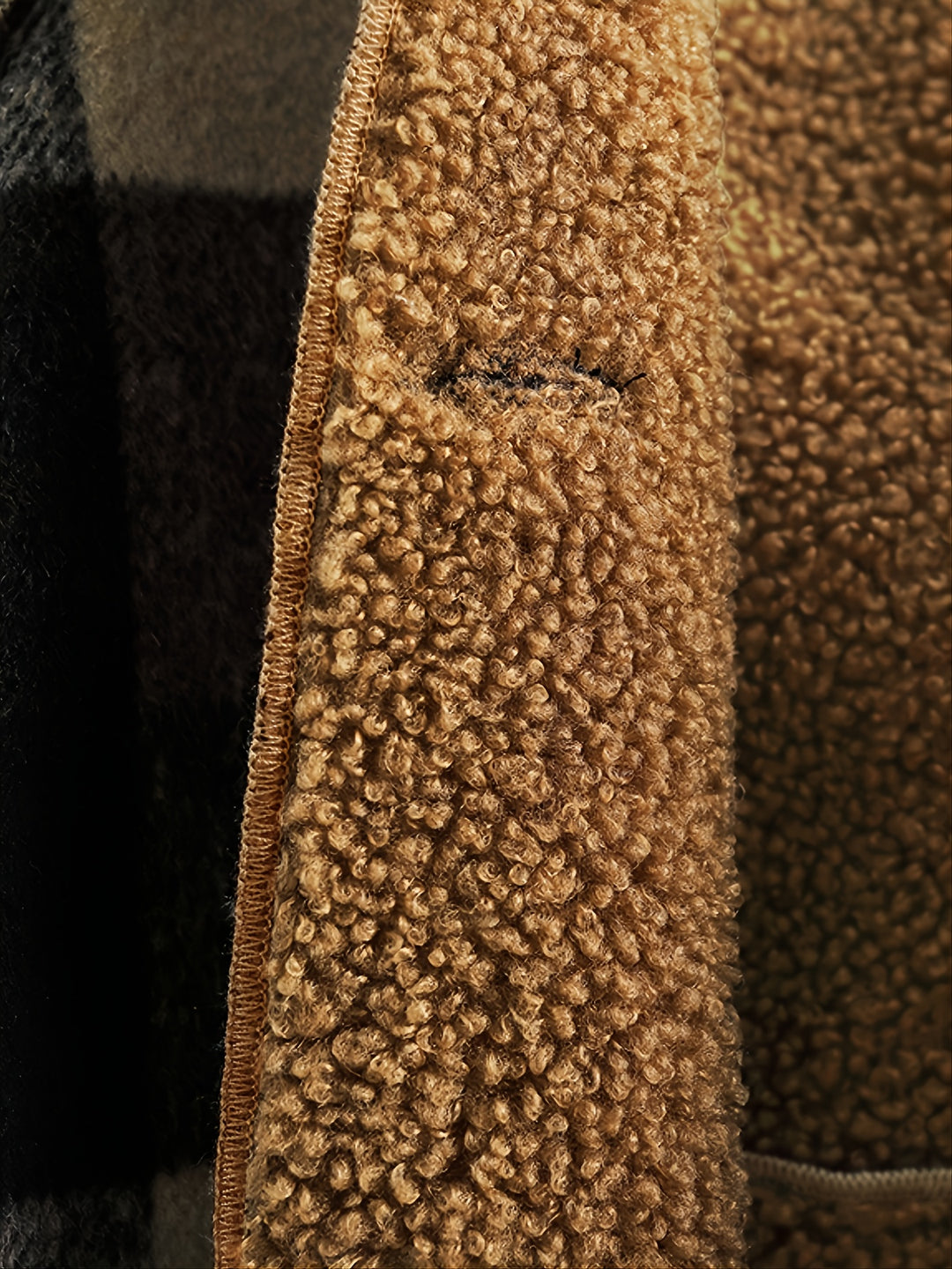 Boys' Long Sleeve Plaid Fleece-Lined Jacket