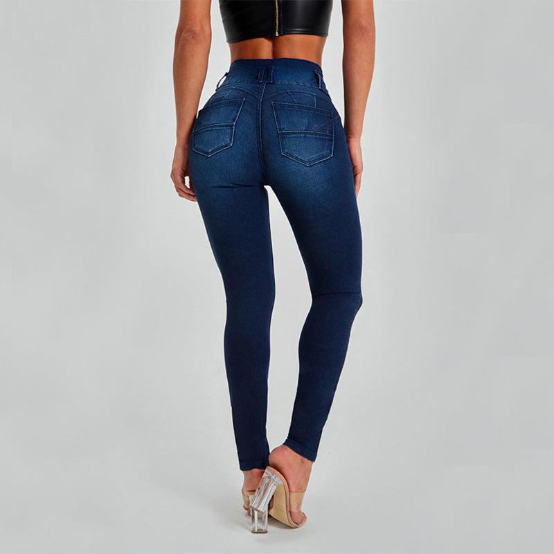 High Waist Jeans Women's Skinny Trousers Hip Lifting Pants-pants-Bennys Beauty World