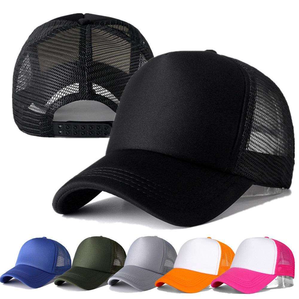 1 PCS Unisex Cap Casual Plain Mesh Baseball Cap Bennys Beauty World