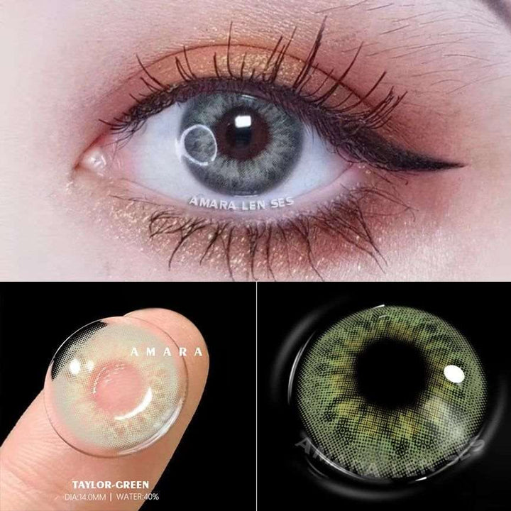 1 Pair green colour contact lenses Bennys Beauty World