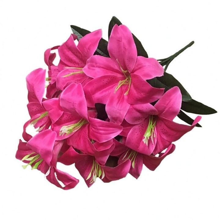 10 Heads Silk Flower Artificial Lily Flowers European Multicolor Fake Bridal Flowers Bennys Beauty World