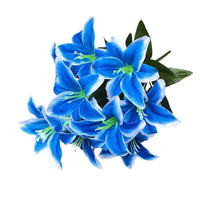 10 Heads Silk Flower Artificial Lily Flowers European Multicolor Fake Bridal Flowers Bennys Beauty World