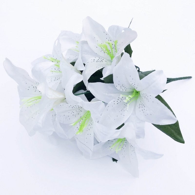 10 Heads Silk Flower Artificial Lily Flowers European Multicolor Fake Bridal Flowers Bennys Beauty World