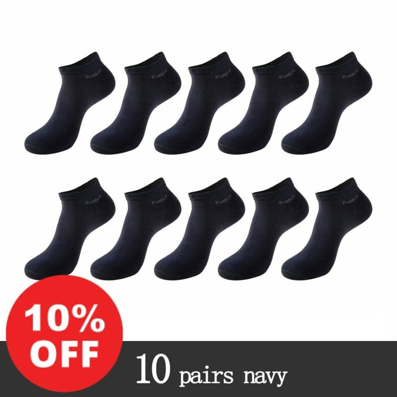 10 Pairs / Pack Men's High Quality Breathable Anti-Bacterial  Ankle Socks Bennys Beauty World