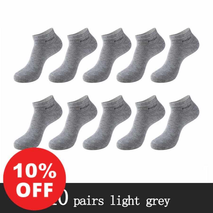 10 Pairs / Pack Men's High Quality Breathable Anti-Bacterial  Ankle Socks Bennys Beauty World