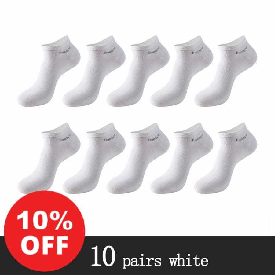 10 Pairs / Pack Men's High Quality Breathable Anti-Bacterial  Ankle Socks Bennys Beauty World