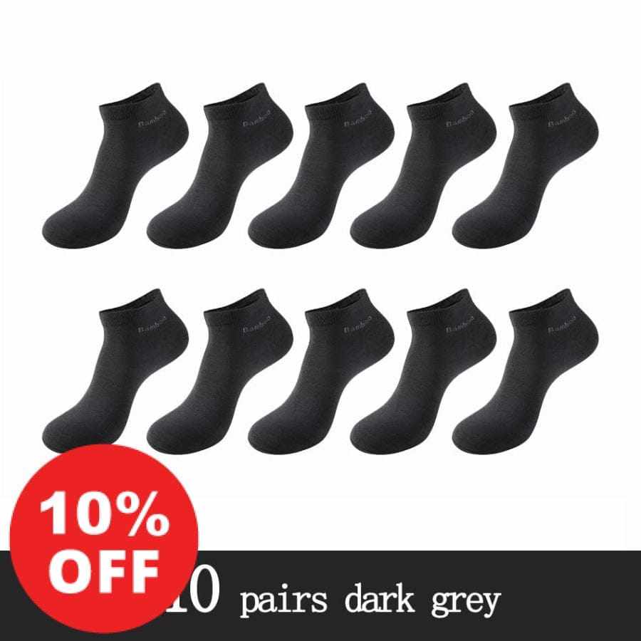 10 Pairs / Pack Men's High Quality Breathable Anti-Bacterial  Ankle Socks Bennys Beauty World